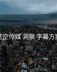 星空传媒 洞察 字幕方案