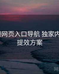 p站视频网页入口导航 独家内容观察 提效方案