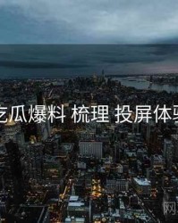 吃瓜爆料 梳理 投屏体验