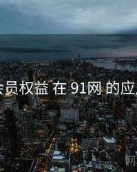 会员权益 在 91网 的应用