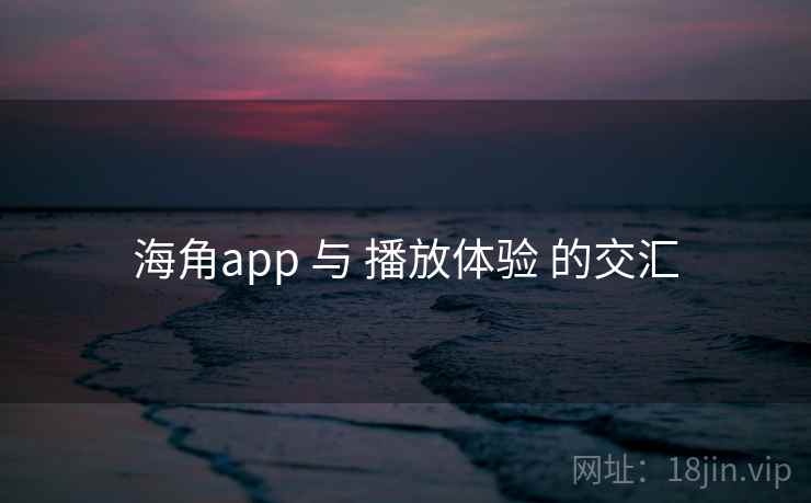 海角app 与 播放体验 的交汇 海角app 与 播放体验 的交汇