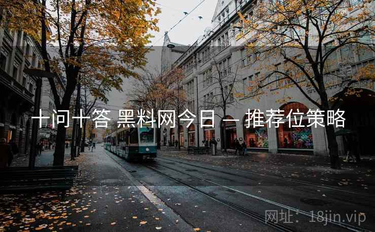 十问十答 黑料网今日 — 推荐位策略